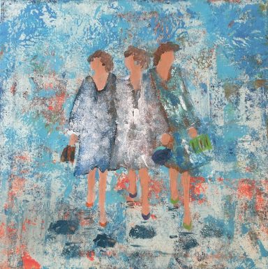 Les trois en bleu